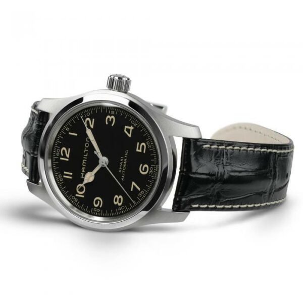 Hamilton Khaki Field Murph Auto Black Dial Leather Band Men's Watch H70605731 - Image 3